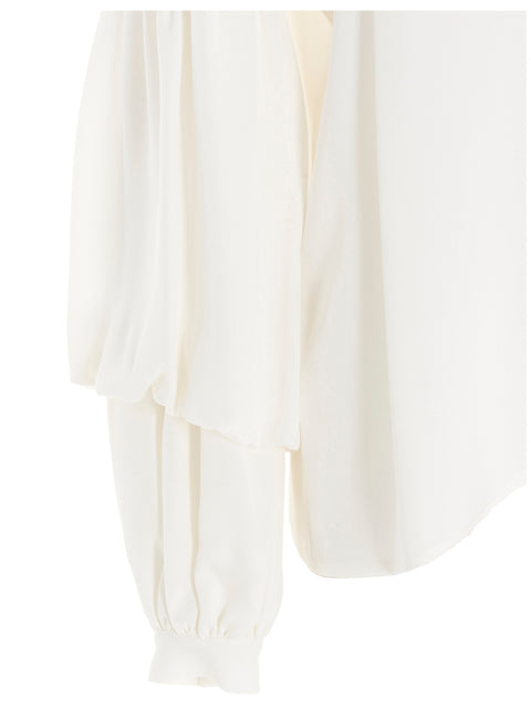 Di.la3 Pari' Puff-sleeve Silk Shirt