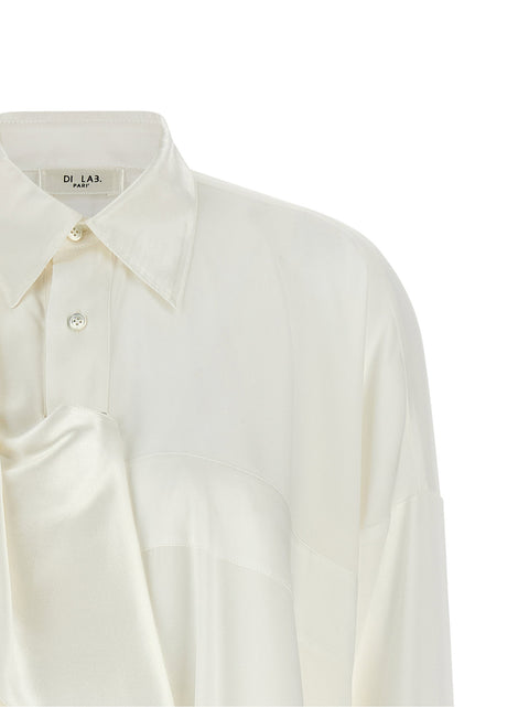 Di.la3 Pari' White Jabot Shirt