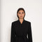 Diana Belted Double-Breasted Jacket with No Lapels