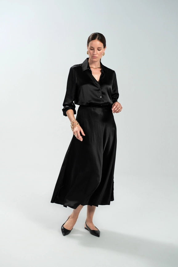 Diana Silk Blouse in Black-Blouse-Bel Cashmere S.C.-S-Black-Urbanheer