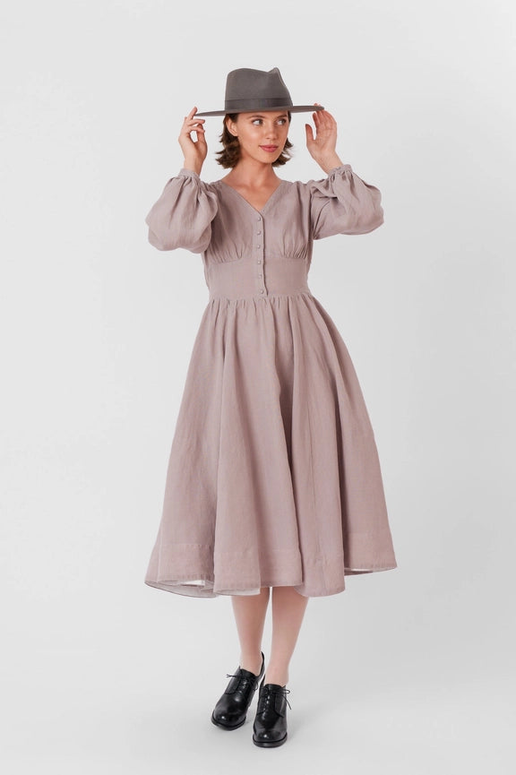 Diane Dress, Long Sleeve Gentle Lilac-Dress-Son de Flor-M-Urbanheer