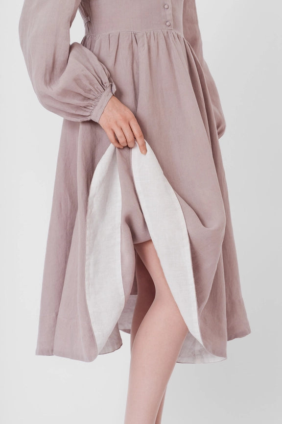 Diane Dress, Long Sleeve Gentle Lilac-Dress-Son de Flor-M-Urbanheer