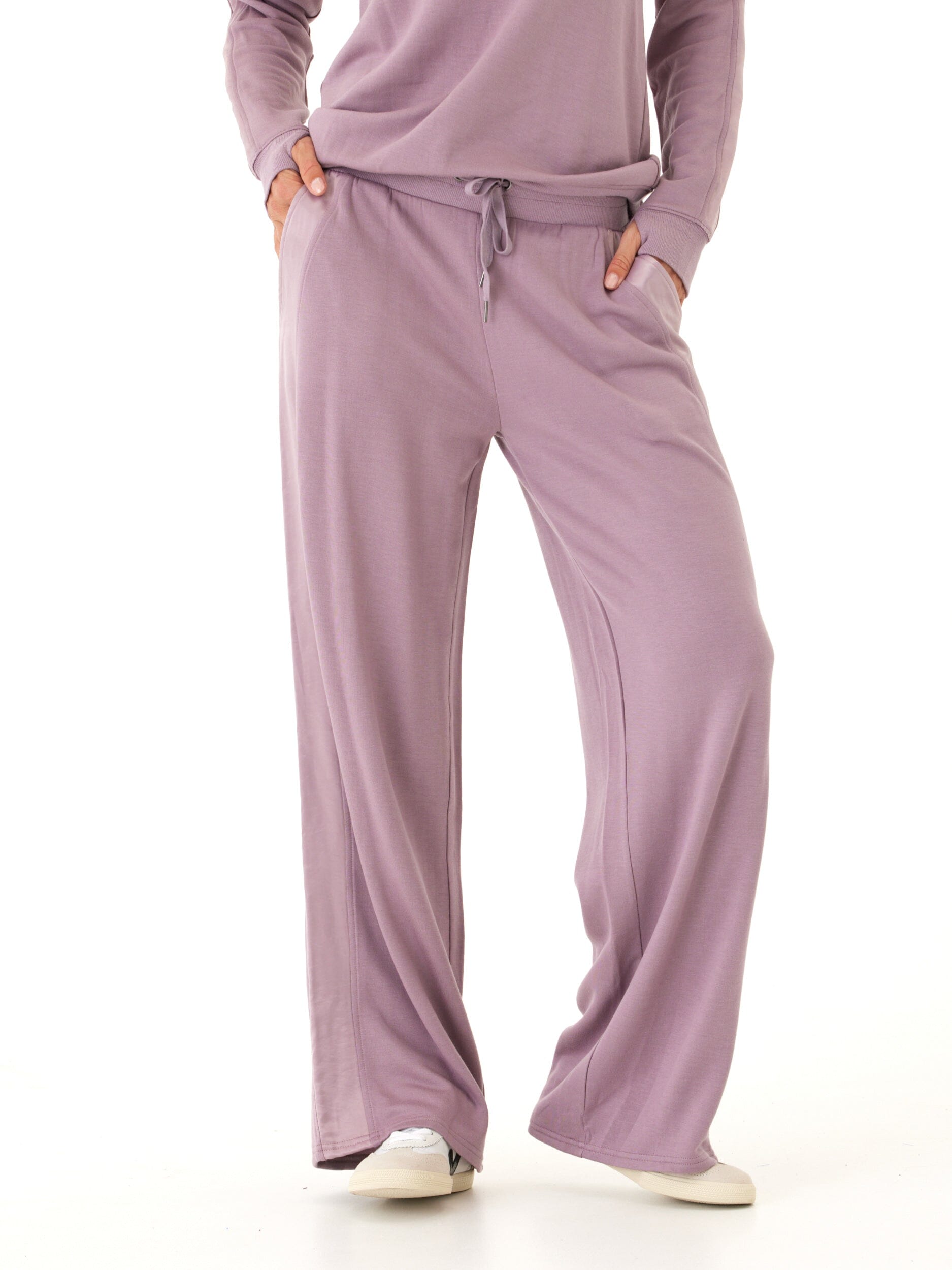Diane Feather Fleece Satin Trim Detail Pant