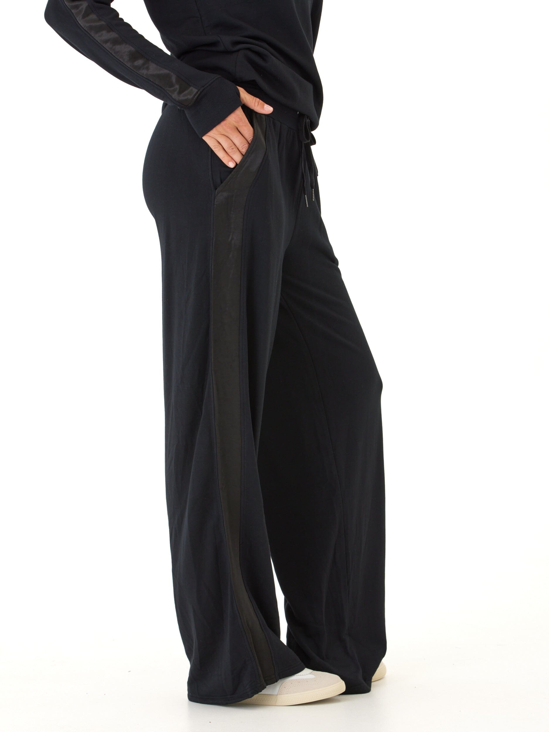 Diane Feather Fleece Satin Trim Detail Pant