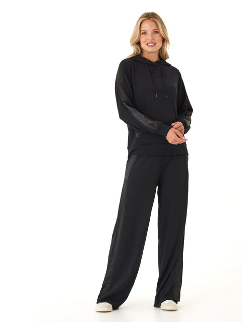 Diane Feather Fleece Satin Trim Detail Pant