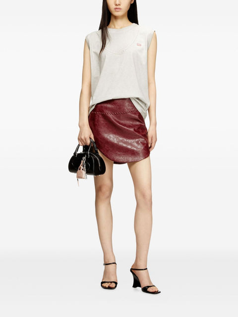 Diesel Faux leather mini skirt