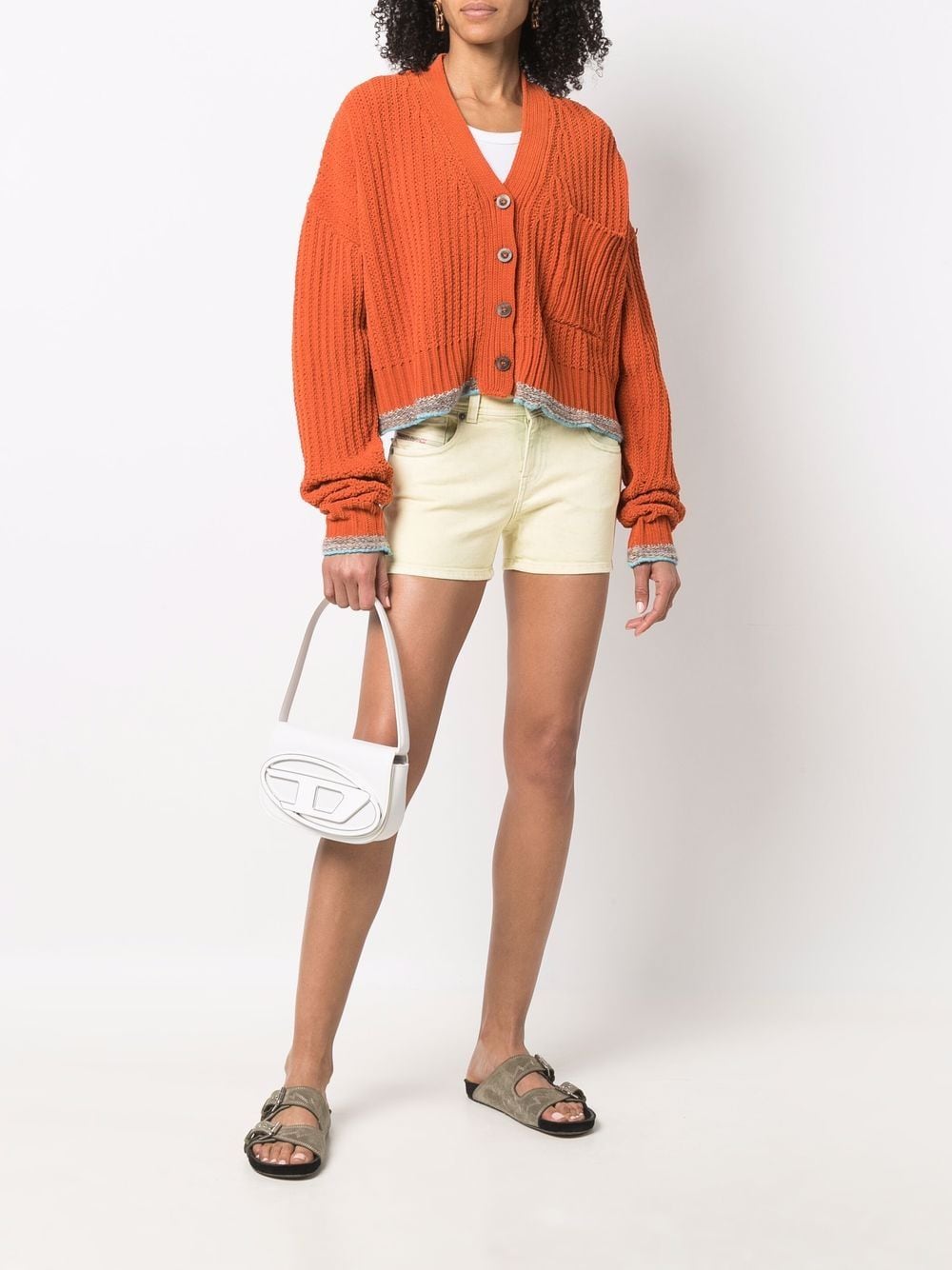 Diesel Logo Shoulder Bag White