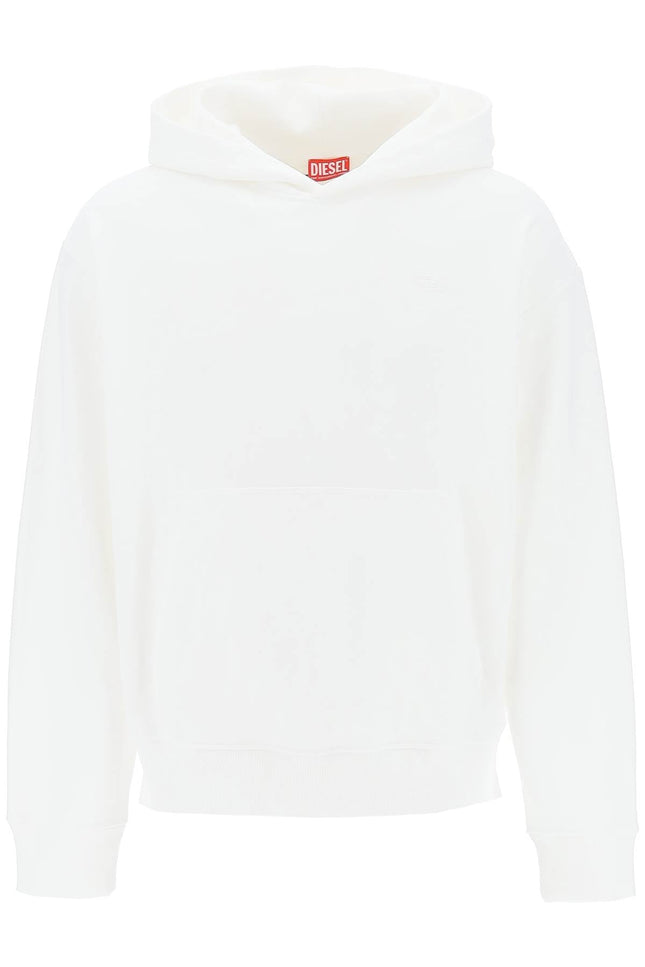 Diesel 's-macs-hood-megoval' hoodie with logo embroidery-men > clothing > t-shirts and sweatshirts > sweatshirts-Diesel-Urbanheer