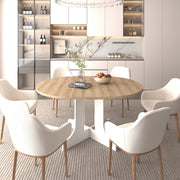 Dining Table for Farmhouse Kitchen 59x43 Inch Expandable Oval Table Top with Removable Leaf Trestle X Shaped Base White
