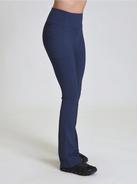 Directional Rib Bootcut Pant - Navy