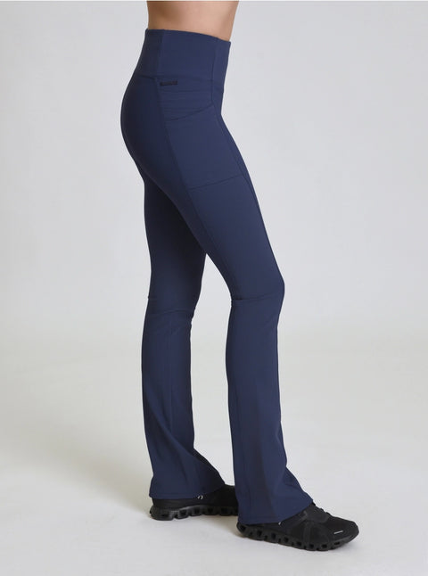 Directional Rib Bootcut Pant - Navy