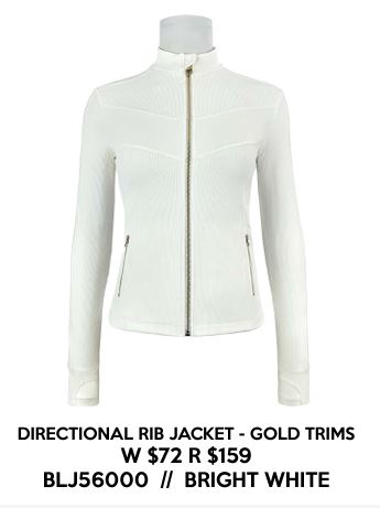 Directional Rib Jacket Gold Trims-Jacket-Blanc Noir-XS-Optic White-Urbanheer