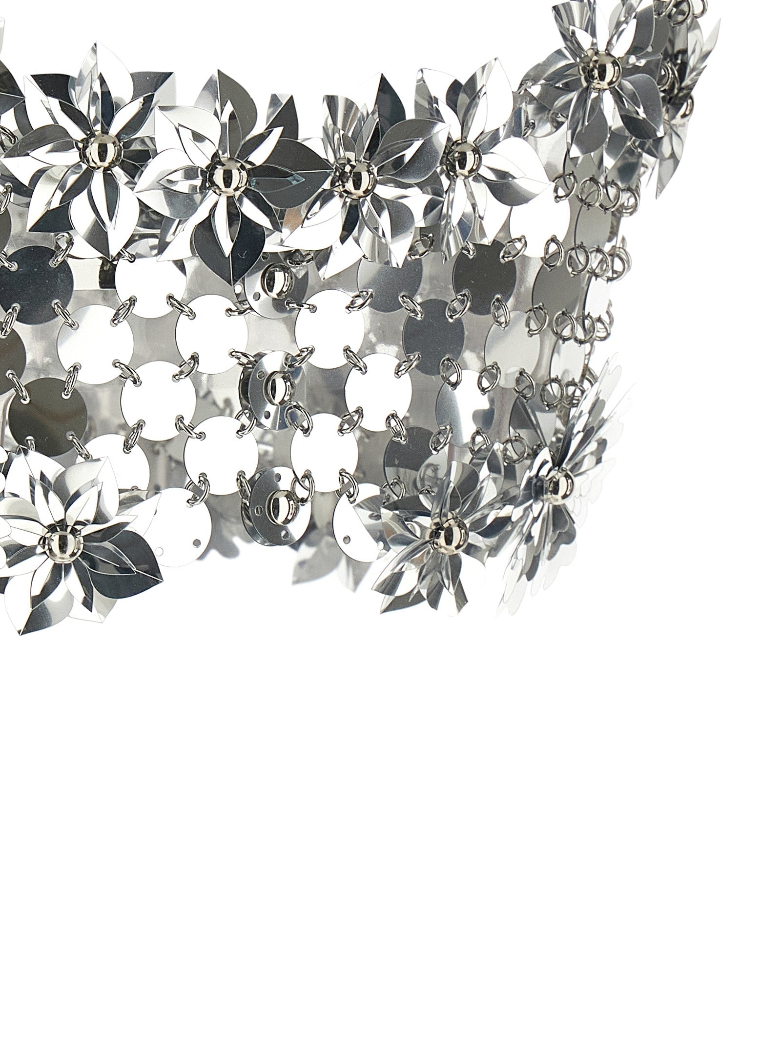 Disc-Embellished Crop Bralette for Summer Comfort and Breathability