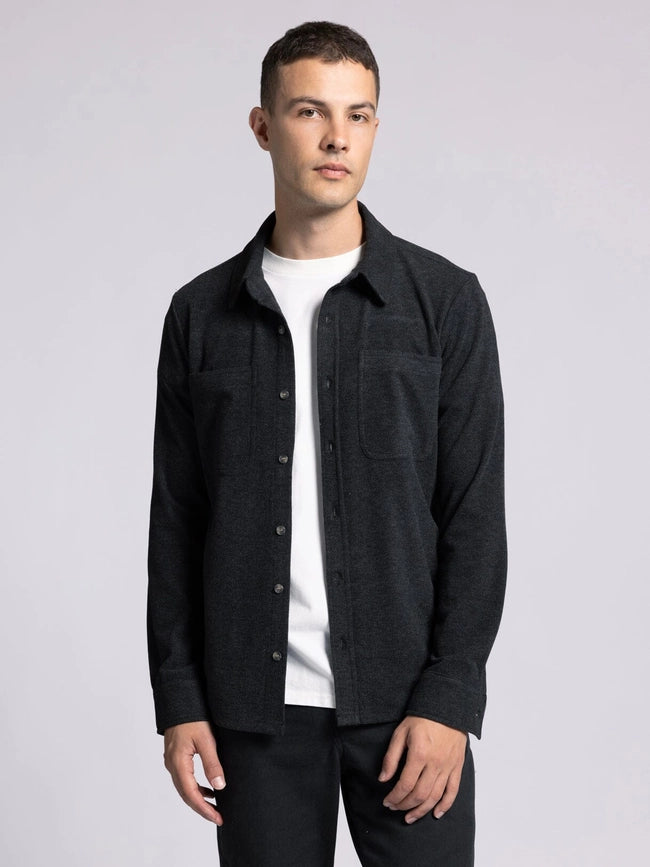 Discovery Shirt - Long Sleeve Button Up BLACK HEATHER-Shirts-Thread & Supply (Mens)-M-Urbanheer
