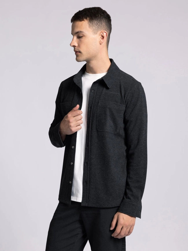 Discovery Shirt - Long Sleeve Button Up BLACK HEATHER-Shirts-Thread & Supply (Mens)-M-Urbanheer