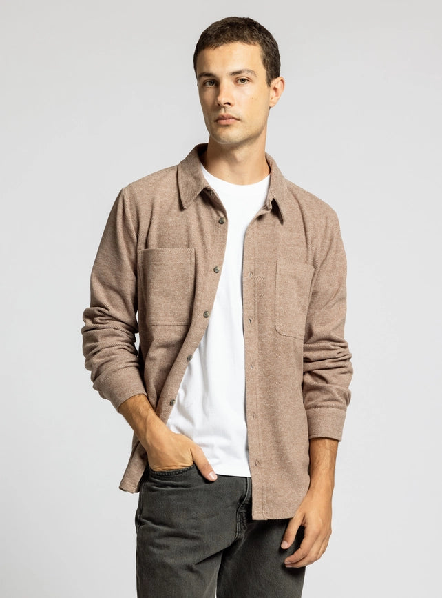 Discovery Shirt - Long Sleeve Button Up CLOVE HEATHER-Shirts-Thread & Supply (Mens)-M-Urbanheer