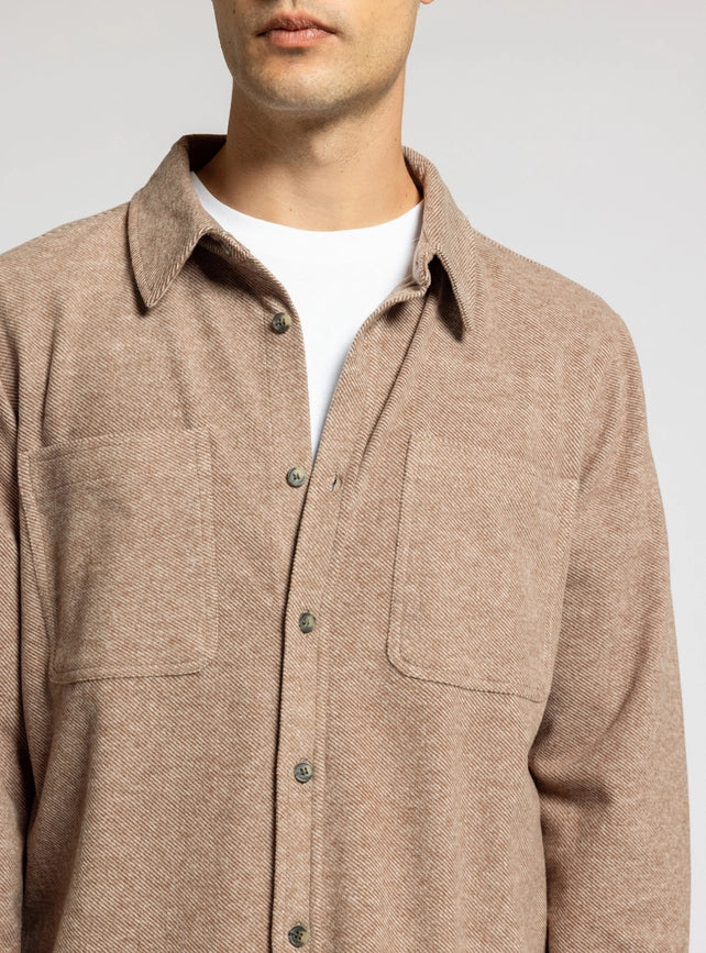 Discovery Shirt - Long Sleeve Button Up CLOVE HEATHER-Shirts-Thread & Supply (Mens)-M-Urbanheer