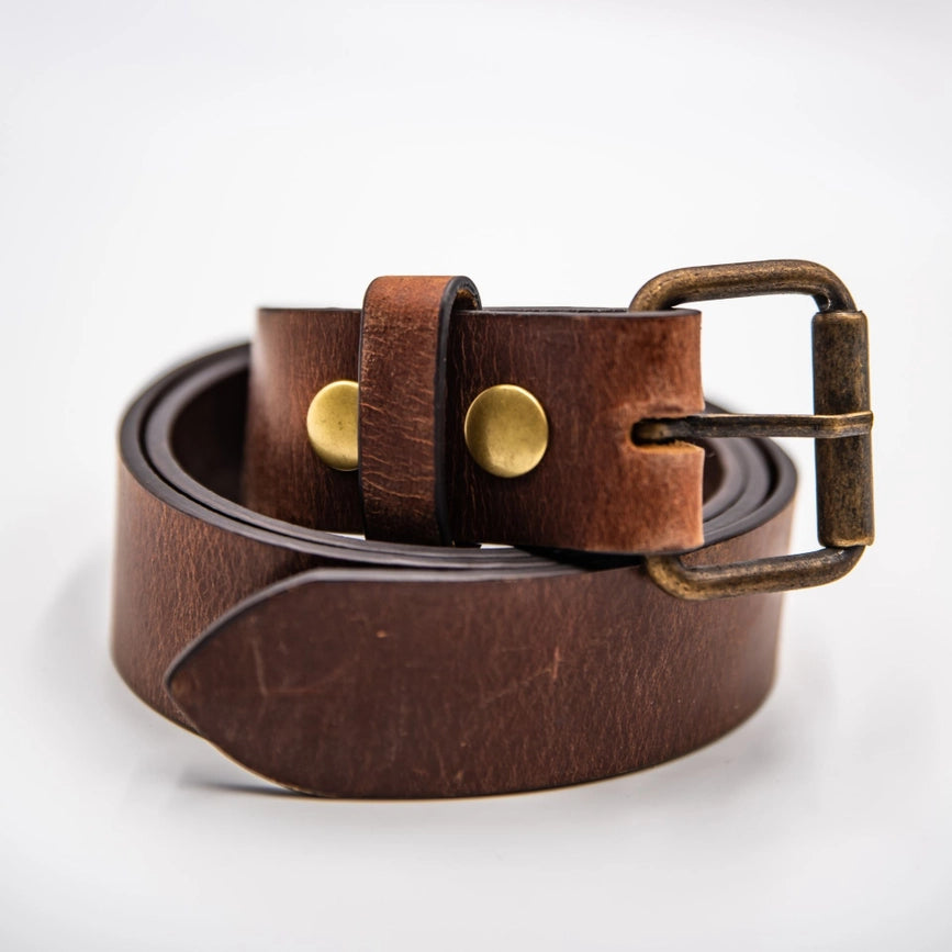 Distressed Leather Belt - 1.5in-Belt-Hides-32-Brown-Urbanheer