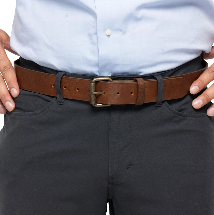 Distressed Leather Belt - 1.5in-Belt-Hides-32-Brown-Urbanheer