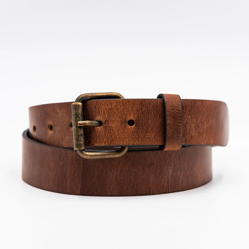 Distressed Leather Belt - 1.5in-Belt-Hides-32-Brown-Urbanheer