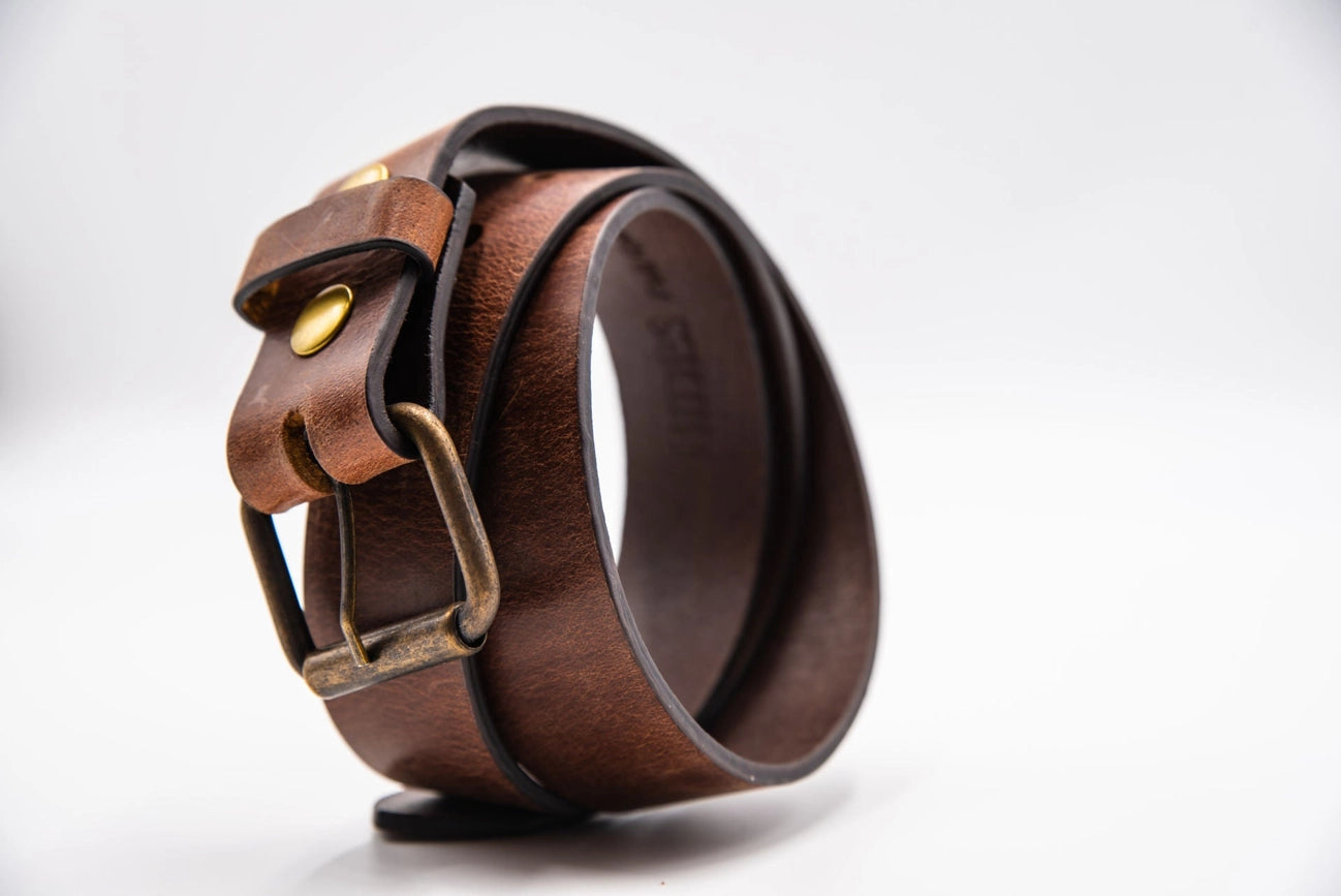 Distressed Leather Belt - 1.5in-Belt-Hides-32-Brown-Urbanheer