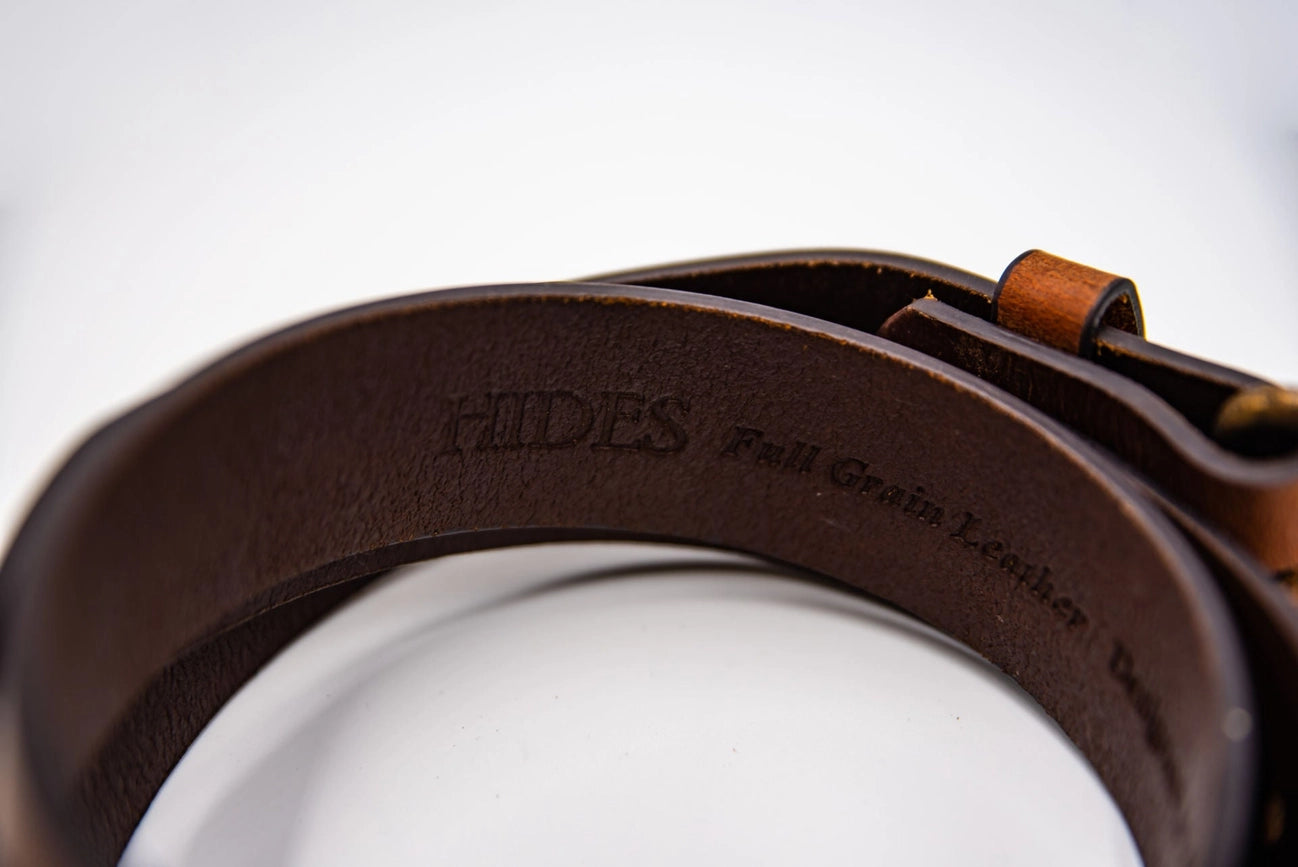 Distressed Leather Belt - 1.5in-Belt-Hides-32-Brown-Urbanheer