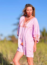 Diya Embroidered Mini Dress ☆ Berry Crush-Dress-Sun + Soul-One Size-Berry Crush-Urbanheer