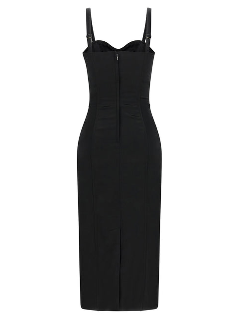 Dolce & Gabbana Black Sicily Bra Corset Dress