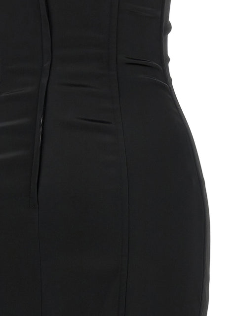 Dolce & Gabbana Black Sicily Bra Corset Dress