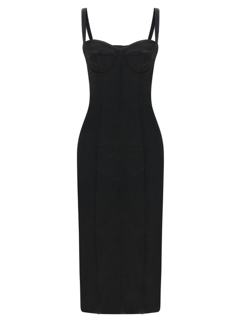 Dolce & Gabbana Black Sicily Bra Corset Dress