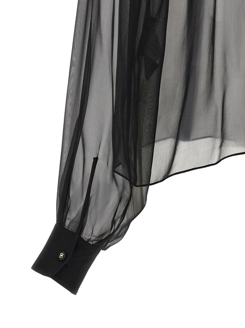 Dolce & Gabbana Chiffon Blouse With Flower