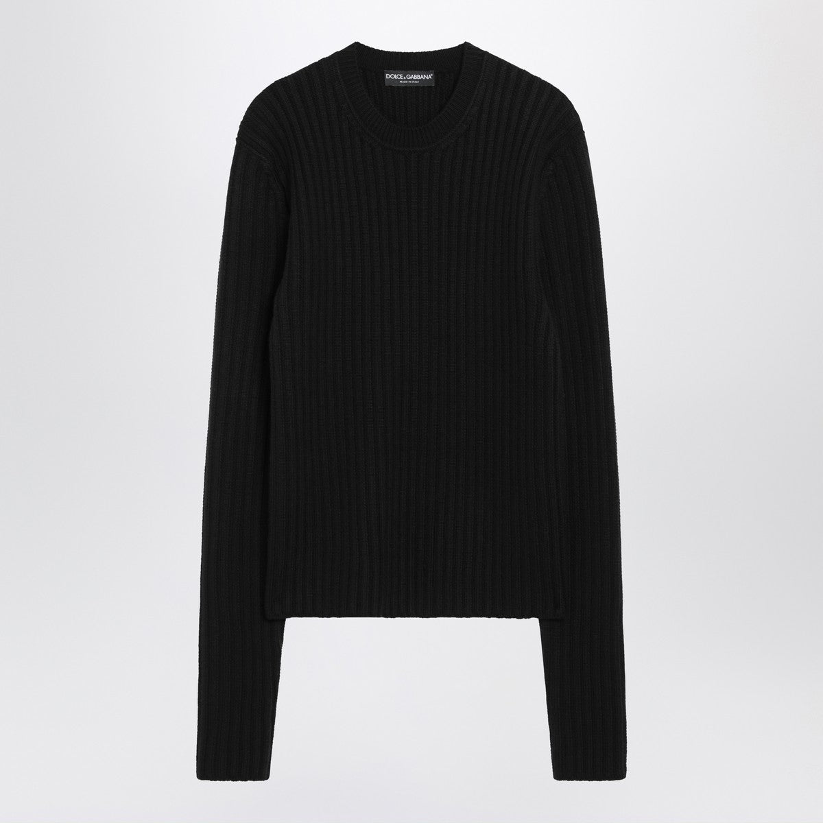 Dolce & Gabbana Dolce&Gabbana Black ribbed wool sweater