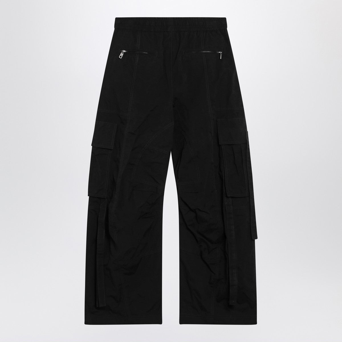 Dolce & Gabbana Dolce&Gabbana Black waxed faille cargo trousers