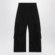 Dolce & Gabbana Dolce&Gabbana Black waxed faille cargo trousers