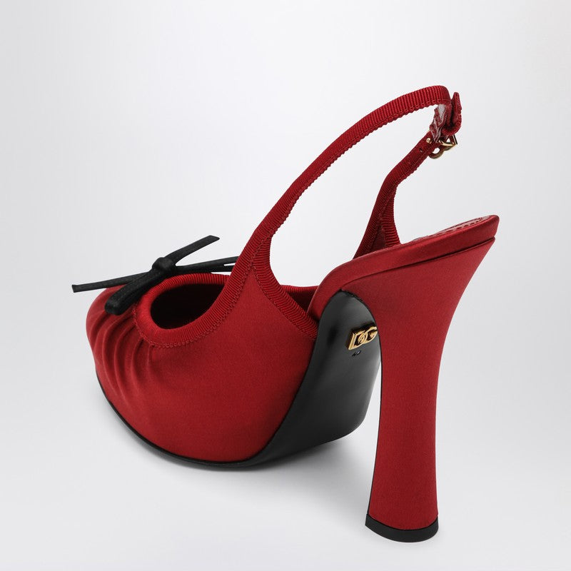 Dolce & Gabbana Dolce&Gabbana Red satin high slingback