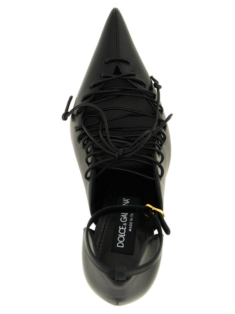 Dolce & Gabbana Leather Pumps With Lace-up