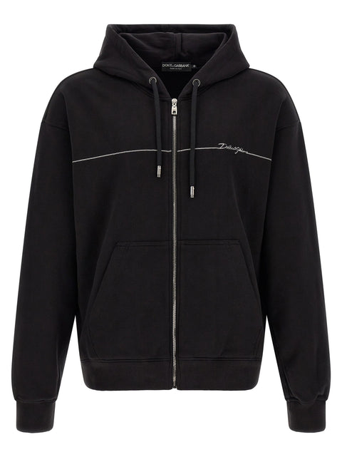 Dolce & Gabbana Logo Embroidery Hoodie