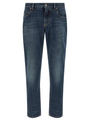 Dolce & Gabbana Logo Embroidery Jeans