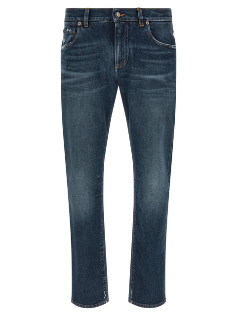 Dolce & Gabbana Logo Patch Jeans