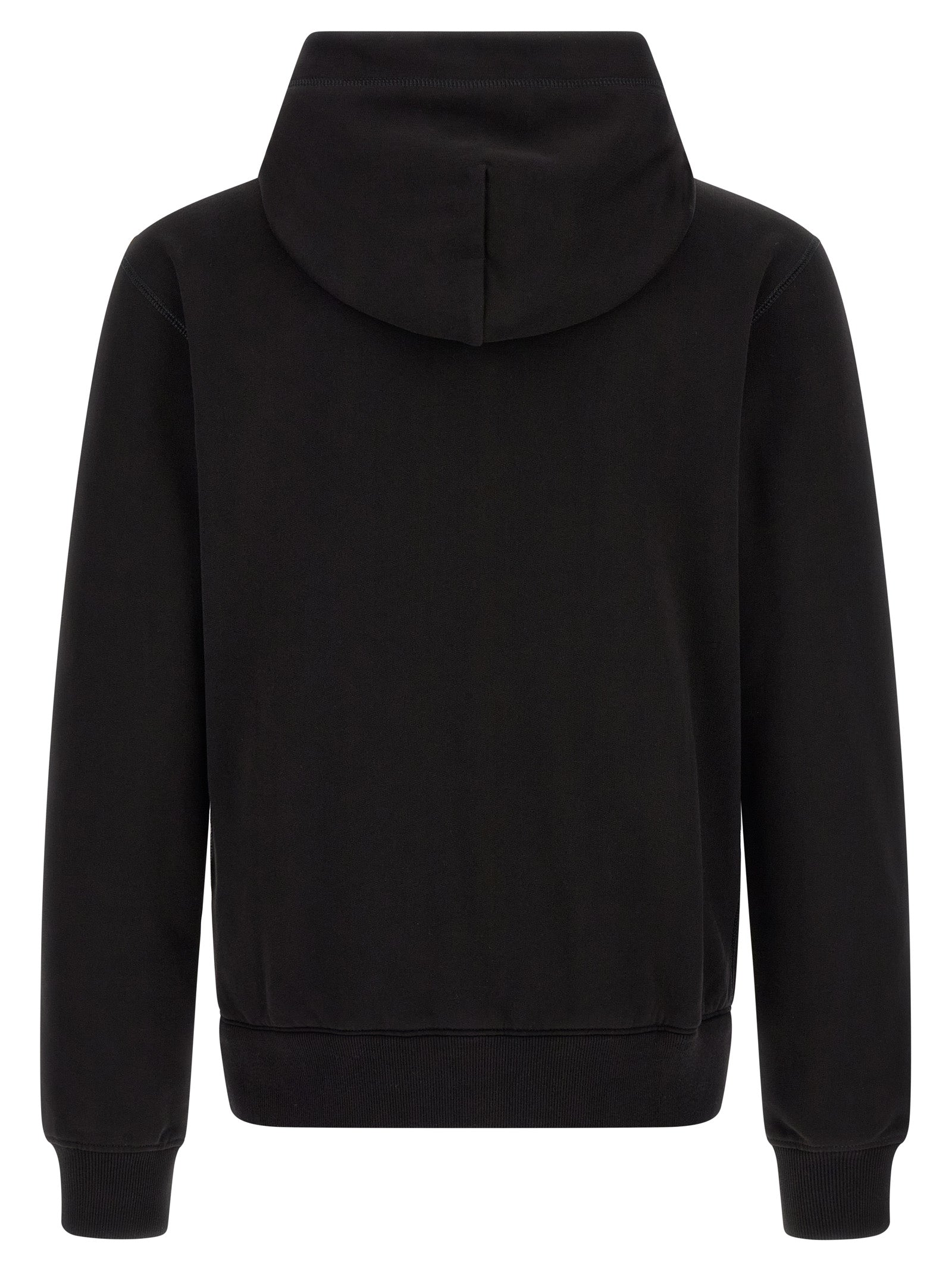 Cotton Jersey Hoodie with Logo Plaque