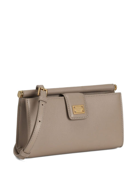 Dolce & Gabbana Phone Bag In Plongé Calfskin