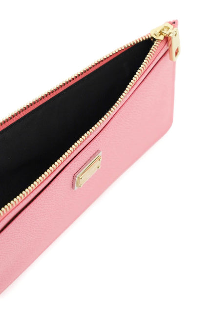 Dolce & gabbana card holder pouch in dauphine calfskin - Pink-accessories-Dolce & Gabbana-os-Urbanheer
