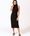 Donika Mock Neck Rib Midi Dress