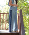 Dorothy Denim Terry Contrast Panel Pant