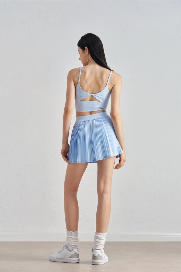 Dorothy Twist Back Cami Top Sports Bra Echo Blue-Sports Bra-91thelabel-S-Echo Blue-Urbanheer