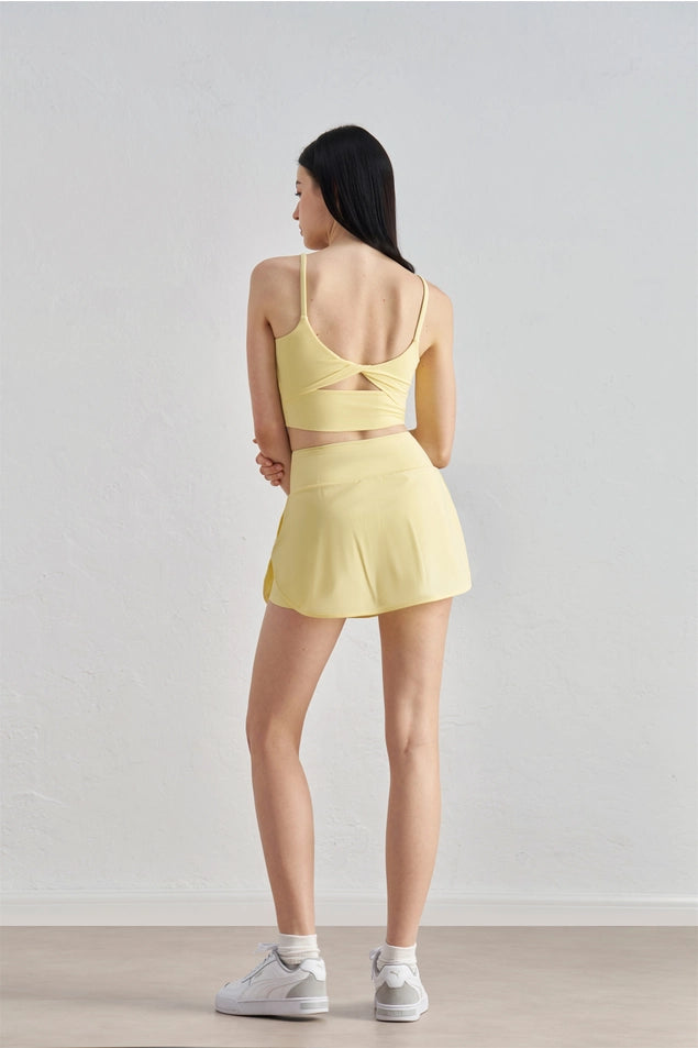 Dorothy Twist Back Cami Top Sports Bra Soft Butter-Sports Bra-91thelabel-S-Soft Butter-Urbanheer