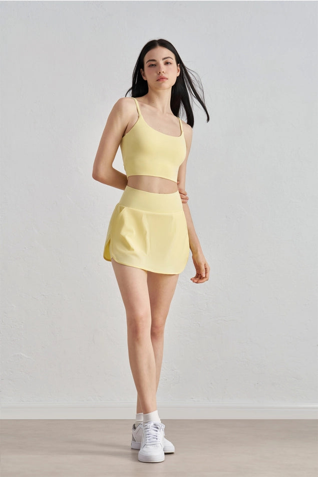 Dorothy Twist Back Cami Top Sports Bra Soft Butter-Sports Bra-91thelabel-S-Soft Butter-Urbanheer