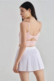 Dorothy Twist Back Cami Top Sports Bra Strawberry Milkshake-Sports Bra-91thelabel-S-Strawberry Milkshake-Urbanheer