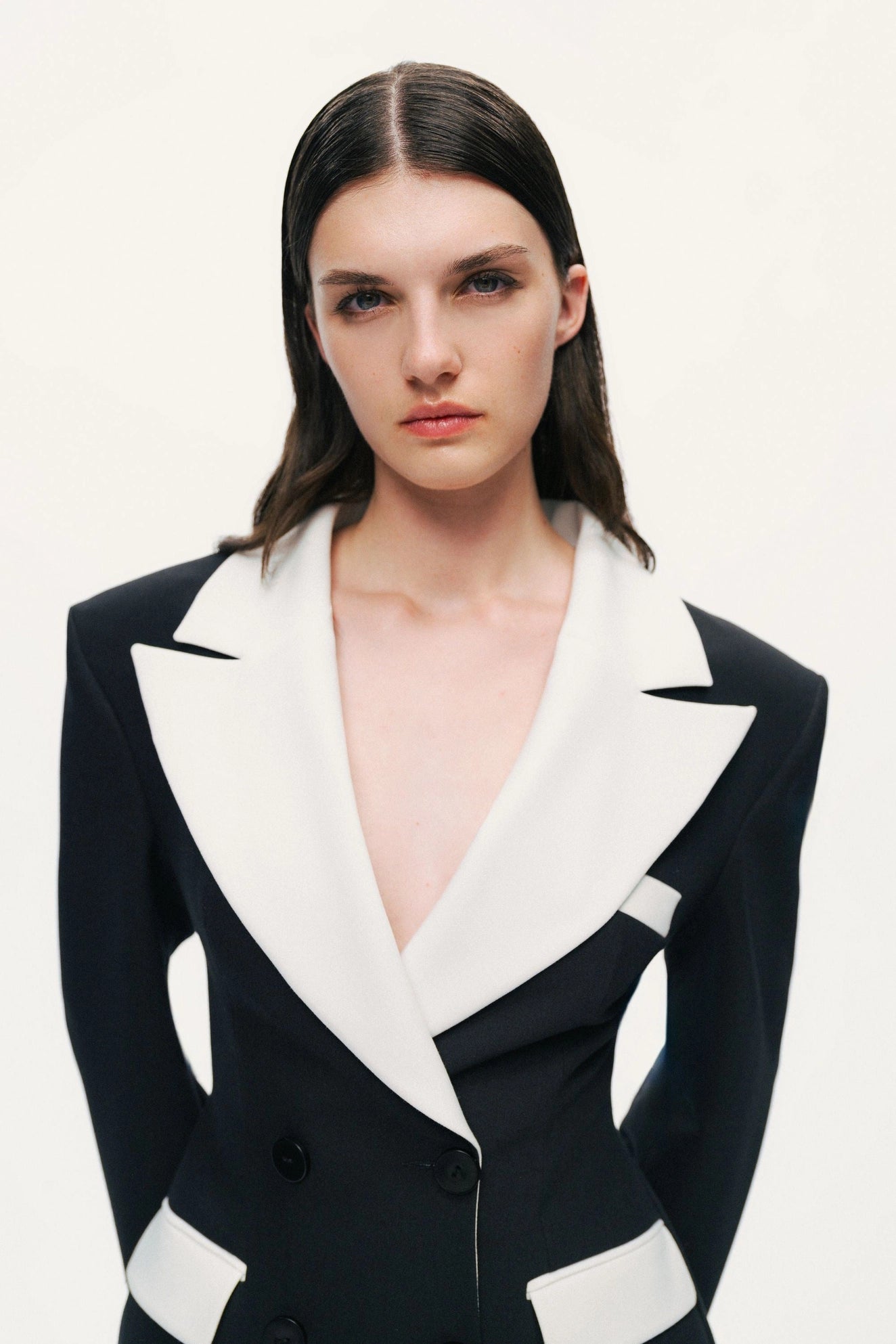 Double-Breasted Blazer Mini Dress