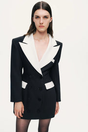 Double-Breasted Blazer Mini Dress
